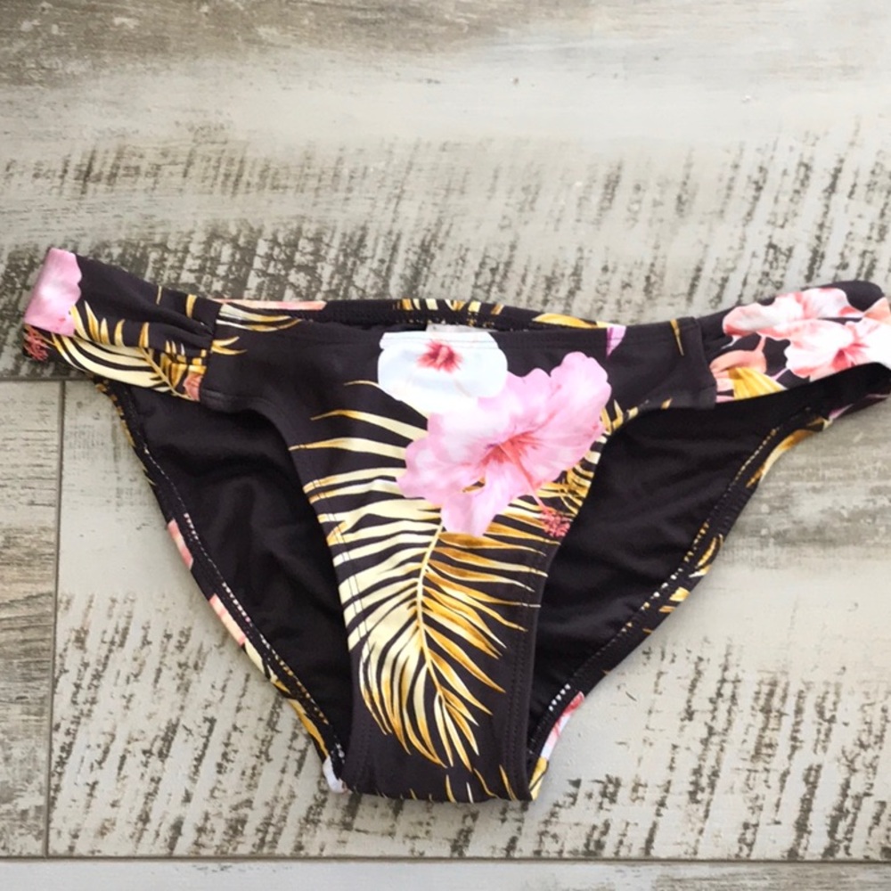 Xhilaration Brown Floral Bikini Bottoms